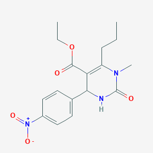 ethyl 1-methyl-4-(4-nitrophenyl)-2-oxo-6-propyl-1,2,3,4-tetrahydro-5-pyrimidinecarboxylate