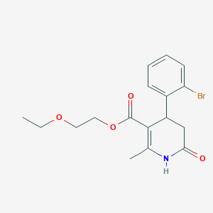 molecular formula C17H20BrNO4 B3985275 2-ethoxyethyl 4-(2-bromophenyl)-2-methyl-6-oxo-1,4,5,6-tetrahydro-3-pyridinecarboxylate 