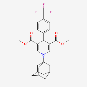 molecular formula C26H28F3NO4 B3985291 dimethyl 1-(1-adamantyl)-4-[4-(trifluoromethyl)phenyl]-1,4-dihydro-3,5-pyridinedicarboxylate 