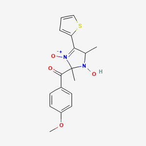 molecular formula C17H18N2O4S B3985326 [1-hydroxy-2,5-dimethyl-3-oxido-4-(2-thienyl)-2,5-dihydro-1H-imidazol-2-yl](4-methoxyphenyl)methanone 