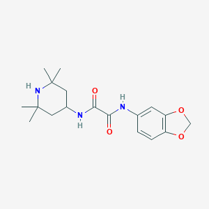 molecular formula C18H25N3O4 B398534 N-(1,3-benzodioxol-5-yl)-N'-(2,2,6,6-tetramethyl-4-piperidyl)oxamide 