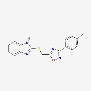 2-({[3-(4-methylphenyl)-1,2,4-oxadiazol-5-yl]methyl}thio)-1H-benzimidazole