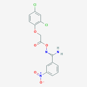molecular formula C15H11Cl2N3O5 B398535 [[Amino-(3-nitrophenyl)methylidene]amino] 2-(2,4-dichlorophenoxy)acetate 