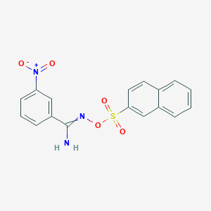 molecular formula C17H13N3O5S B398536 [[Amino-(3-nitrophenyl)methylidene]amino] naphthalene-2-sulfonate 