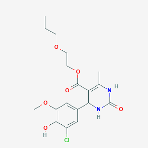 2-propoxyethyl 4-(3-chloro-4-hydroxy-5-methoxyphenyl)-6-methyl-2-oxo-1,2,3,4-tetrahydro-5-pyrimidinecarboxylate