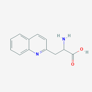 molecular formula C12H12N2O2 B039854 3-(2-Quinolyl)-DL-alanine CAS No. 123761-12-6