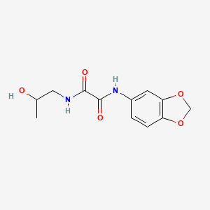 molecular formula C12H14N2O5 B3985410 N-1,3-benzodioxol-5-yl-N'-(2-hydroxypropyl)ethanediamide 