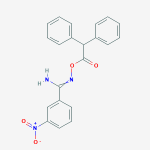 molecular formula C21H17N3O4 B398543 [[Amino-(3-nitrophenyl)methylidene]amino] 2,2-diphenylacetate 