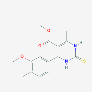 ethyl 2-mercapto-6-(3-methoxy-4-methylphenyl)-4-methyl-1,6-dihydro-5-pyrimidinecarboxylate