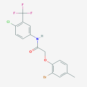 molecular formula C16H12BrClF3NO2 B398545 2-(2-bromo-4-methylphenoxy)-N-[4-chloro-3-(trifluoromethyl)phenyl]acetamide 