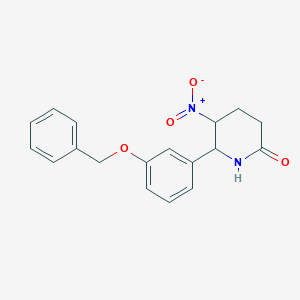 molecular formula C18H18N2O4 B3985465 6-[3-(benzyloxy)phenyl]-5-nitro-2-piperidinone 