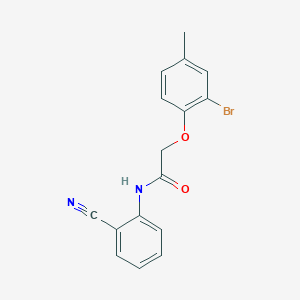 molecular formula C16H13BrN2O2 B398552 2-(2-bromo-4-methylphenoxy)-N-(2-cyanophenyl)acetamide 