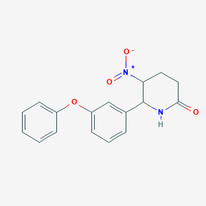 molecular formula C17H16N2O4 B3985527 5-nitro-6-(3-phenoxyphenyl)-2-piperidinone 