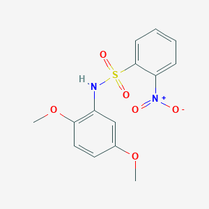 molecular formula C14H14N2O6S B398554 N-(2,5-dimethoxyphenyl)-2-nitrobenzenesulfonamide CAS No. 349397-34-8