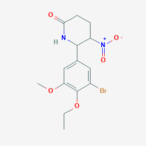 6-(3-bromo-4-ethoxy-5-methoxyphenyl)-5-nitro-2-piperidinone