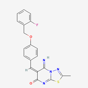 6-{4-[(2-fluorobenzyl)oxy]benzylidene}-5-imino-2-methyl-5,6-dihydro-7H-[1,3,4]thiadiazolo[3,2-a]pyrimidin-7-one