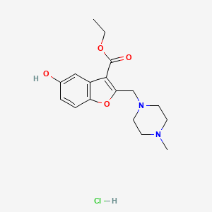 molecular formula C17H23ClN2O4 B3985574 ethyl 5-hydroxy-2-[(4-methyl-1-piperazinyl)methyl]-1-benzofuran-3-carboxylate hydrochloride 