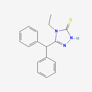 molecular formula C17H17N3S B3985578 5-(diphenylmethyl)-4-ethyl-2,4-dihydro-3H-1,2,4-triazole-3-thione 