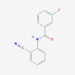 molecular formula C14H9FN2O B398558 N-(2-cyanophenyl)-3-fluorobenzamide 