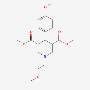 dimethyl 4-(4-hydroxyphenyl)-1-(2-methoxyethyl)-1,4-dihydro-3,5-pyridinedicarboxylate