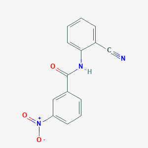 molecular formula C14H9N3O3 B398559 N-(2-cyanophenyl)-3-nitrobenzamide 