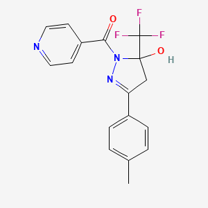 1-isonicotinoyl-3-(4-methylphenyl)-5-(trifluoromethyl)-4,5-dihydro-1H-pyrazol-5-ol