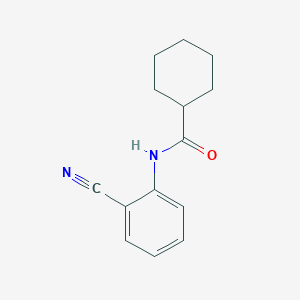 molecular formula C14H16N2O B398563 N-(2-cyanophenyl)cyclohexanecarboxamide 