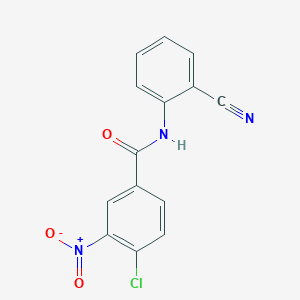 molecular formula C14H8ClN3O3 B398564 4-chloro-N-(2-cyanophenyl)-3-nitrobenzamide 