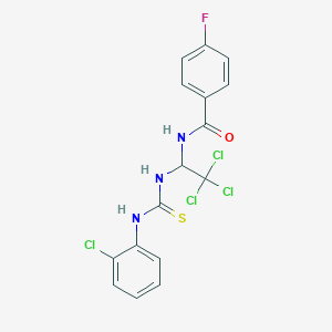 4-fluoro-N-[2,2,2-trichloro-1-({[(2-chlorophenyl)amino]carbonothioyl}amino)ethyl]benzamide