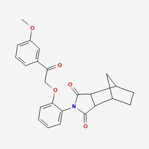 molecular formula C24H23NO5 B3985688 4-{2-[2-(3-methoxyphenyl)-2-oxoethoxy]phenyl}-4-azatricyclo[5.2.1.0~2,6~]decane-3,5-dione 