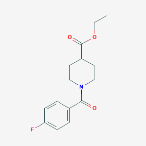 molecular formula C15H18FNO3 B398569 Ethyl 1-(4-fluorobenzoyl)piperidine-4-carboxylate CAS No. 330469-28-8
