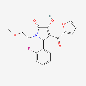 5-(2-fluorophenyl)-4-(2-furoyl)-3-hydroxy-1-(2-methoxyethyl)-1,5-dihydro-2H-pyrrol-2-one