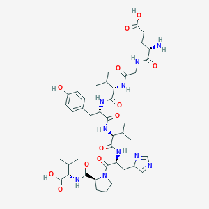 molecular formula C42H62N10O12 B039857 血管紧张素 II 抗肽 CAS No. 121379-63-3