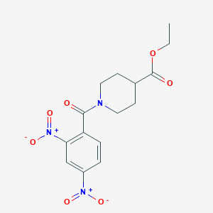 molecular formula C15H17N3O7 B398573 Ethyl 1-{2,4-bisnitrobenzoyl}-4-piperidinecarboxylate 
