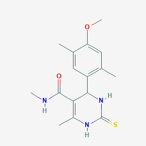 4-(4-methoxy-2,5-dimethylphenyl)-N,6-dimethyl-2-thioxo-1,2,3,4-tetrahydro-5-pyrimidinecarboxamide