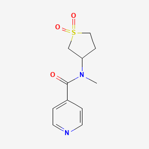 molecular formula C11H14N2O3S B3985757 N-(1,1-dioxidotetrahydro-3-thienyl)-N-methylisonicotinamide 