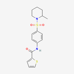 N-{4-[(2-methyl-1-piperidinyl)sulfonyl]phenyl}-2-thiophenecarboxamide