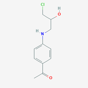 molecular formula C11H14ClNO2 B398578 1-(4-[(3-Chloro-2-hydroxypropyl)amino]phenyl)ethanone 