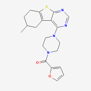 4-[4-(2-furoyl)-1-piperazinyl]-6-methyl-5,6,7,8-tetrahydro[1]benzothieno[2,3-d]pyrimidine