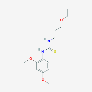 molecular formula C14H22N2O3S B3985789 N-(2,4-dimethoxyphenyl)-N'-(3-ethoxypropyl)thiourea 