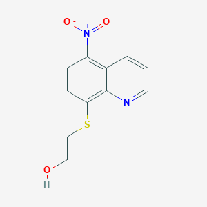 molecular formula C11H10N2O3S B398579 2-(5-Nitro-8-quinolylthio)ethan-1-ol 