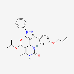 isopropyl 4-{3-[4-(allyloxy)phenyl]-1-phenyl-1H-pyrazol-4-yl}-6-methyl-2-oxo-1,2,3,4-tetrahydro-5-pyrimidinecarboxylate