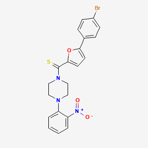 1-{[5-(4-bromophenyl)-2-furyl]carbonothioyl}-4-(2-nitrophenyl)piperazine