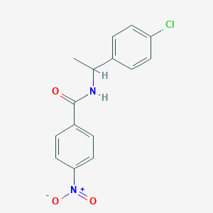 molecular formula C15H13ClN2O3 B3985841 N-[1-(4-chlorophenyl)ethyl]-4-nitrobenzamide 