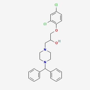 molecular formula C26H28Cl2N2O2 B3985852 1-(2,4-dichlorophenoxy)-3-[4-(diphenylmethyl)-1-piperazinyl]-2-propanol 