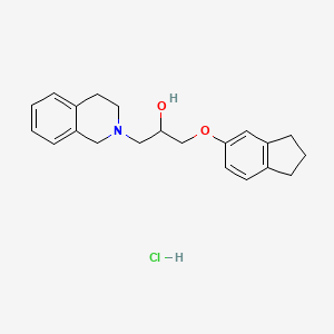 molecular formula C21H26ClNO2 B3985901 1-(2,3-dihydro-1H-inden-5-yloxy)-3-(3,4-dihydro-2(1H)-isoquinolinyl)-2-propanol hydrochloride 