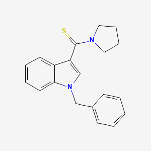 molecular formula C20H20N2S B3985903 1-benzyl-3-(1-pyrrolidinylcarbonothioyl)-1H-indole 