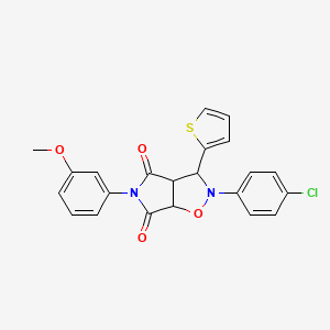 2-(4-chlorophenyl)-5-(3-methoxyphenyl)-3-(2-thienyl)dihydro-2H-pyrrolo[3,4-d]isoxazole-4,6(3H,5H)-dione