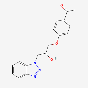 molecular formula C17H17N3O3 B3985915 1-{4-[3-(1H-1,2,3-benzotriazol-1-yl)-2-hydroxypropoxy]phenyl}ethanone 