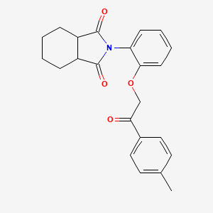 molecular formula C23H23NO4 B3985918 2-{2-[2-(4-methylphenyl)-2-oxoethoxy]phenyl}hexahydro-1H-isoindole-1,3(2H)-dione 